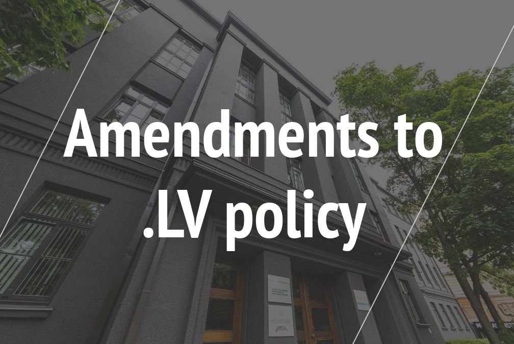 Amendments to .LV policy